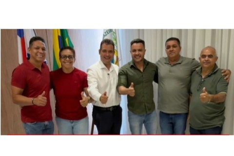 Reunião de Jiovaldo Odilon com Prefeito Andrei e Secretário de Cultura Targino Gondim