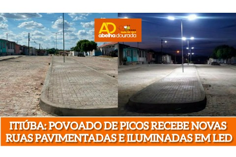 Povoado de Picos em Itiúba Ganha Novas Ruas Pavimentadas e Iluminação em LED